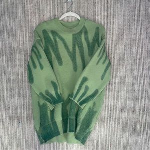 Green unique designed sweater!